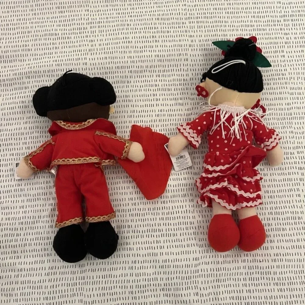 NEW Bundle Spanish Matador & Bailaora Flamenco Dancer Rag Doll